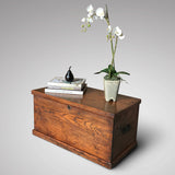 19th Century Elm Blanket Box - Front & Side View - 1