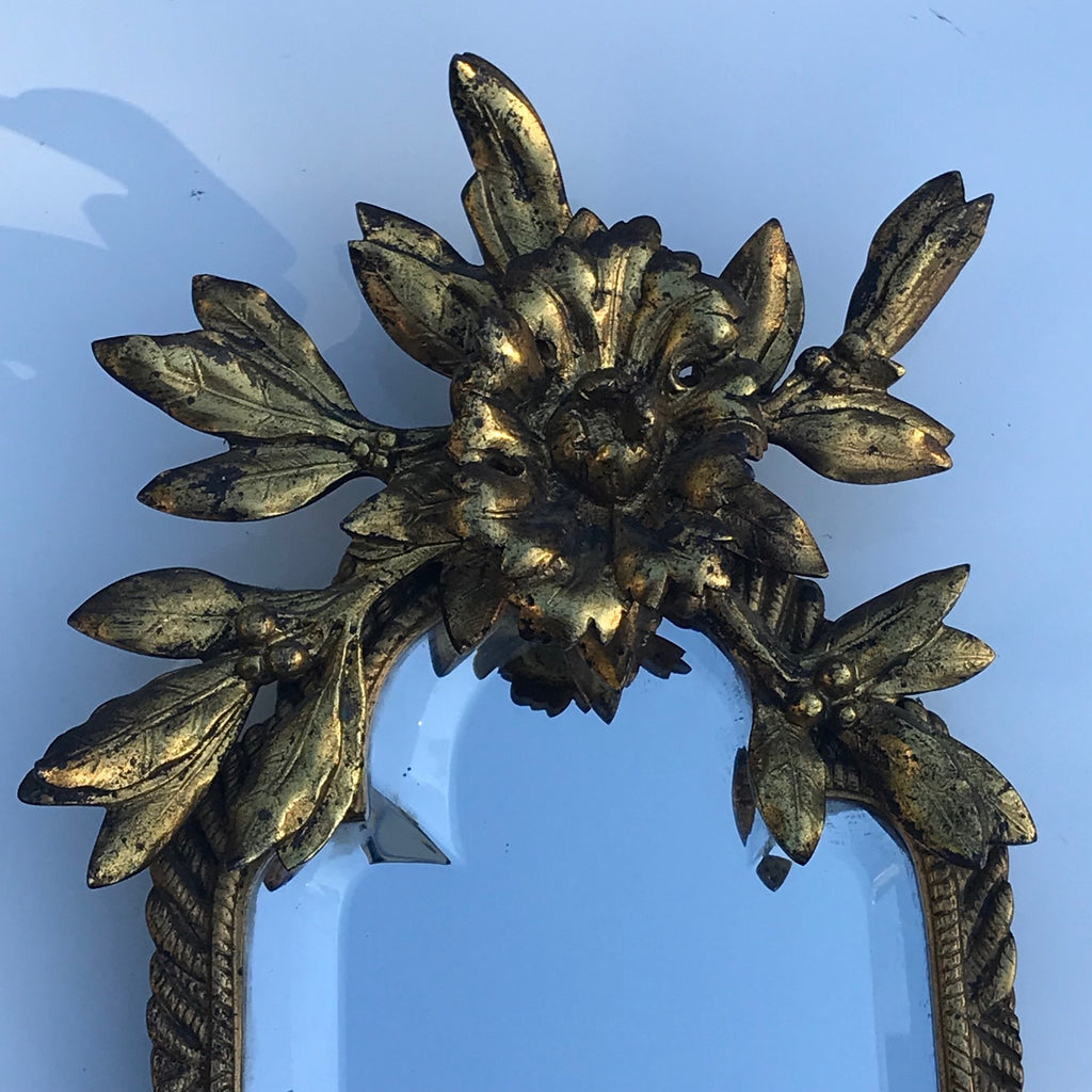 Pair of 19th Century Gilt Brass Girandoles - Detail View - 3
