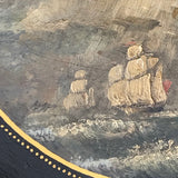 Victorian Papier Mache Tray with Marine Scene - Detail View - 3