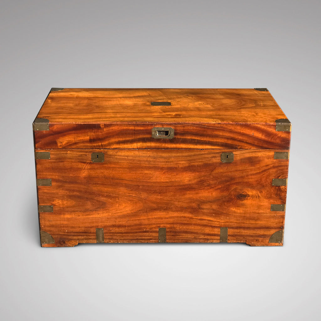 19th Century Ah Foo Camphor Campaign Trunk - Front View - 2