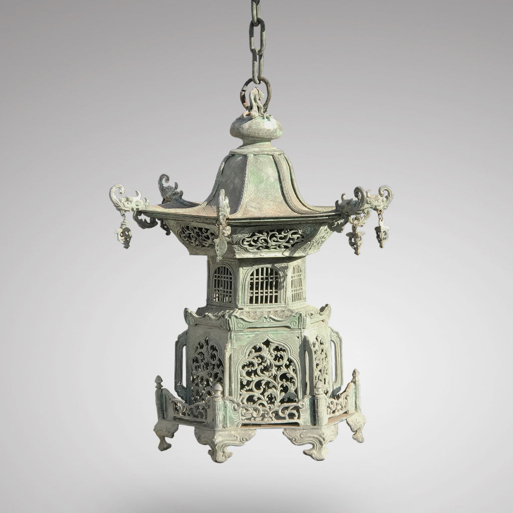 Japanese Bronze Pagoda Shaped Lantern - Main View - 1