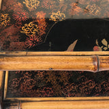 Tiered 19th Century Bamboo & Lacquer Magazine Stand - Detail View - 7