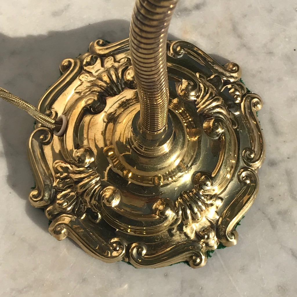 Edwardian Adjustable Brass Desk Lamp - Detail View - 4
