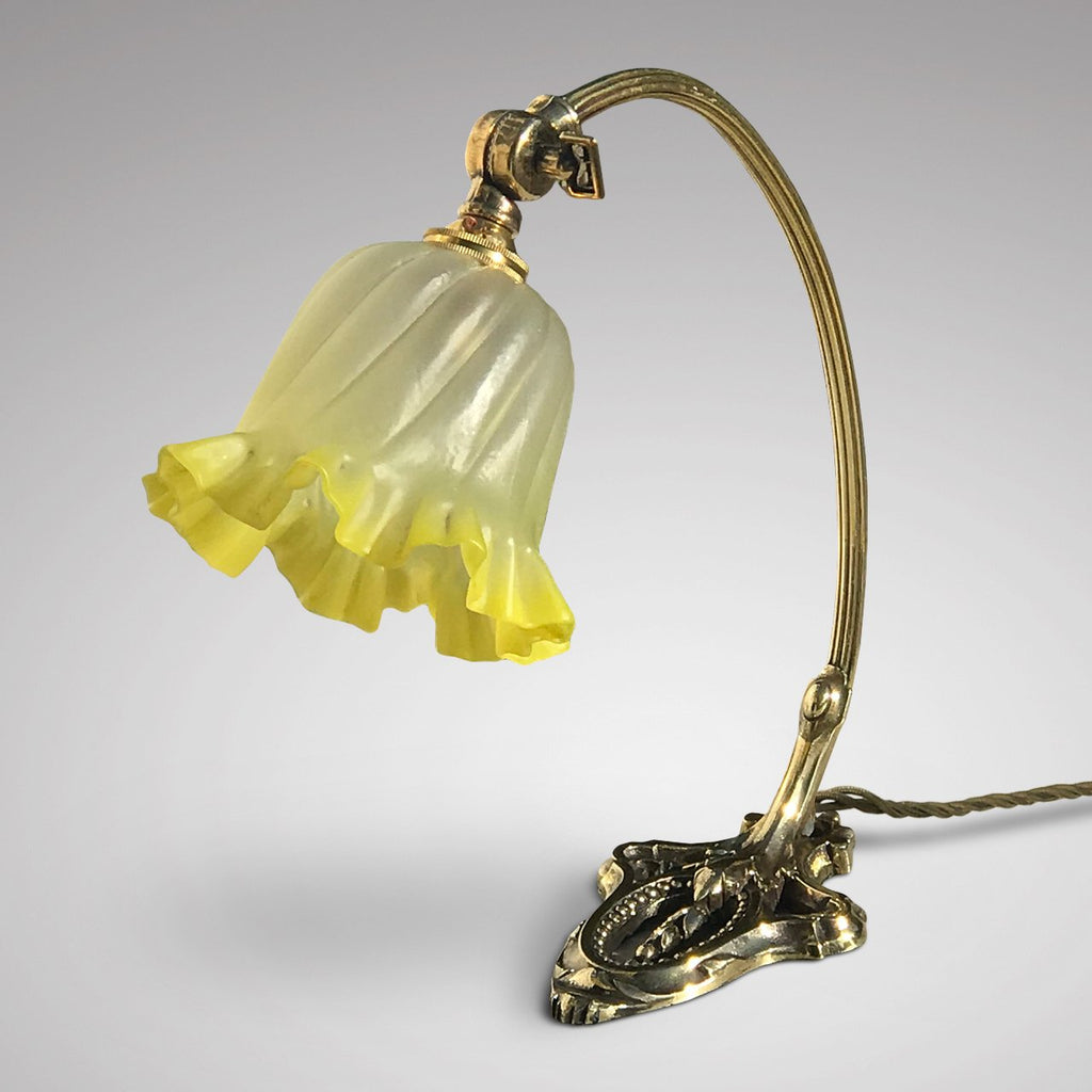 19th Century Adjustable Brass Desk Lamp - Main View - 1