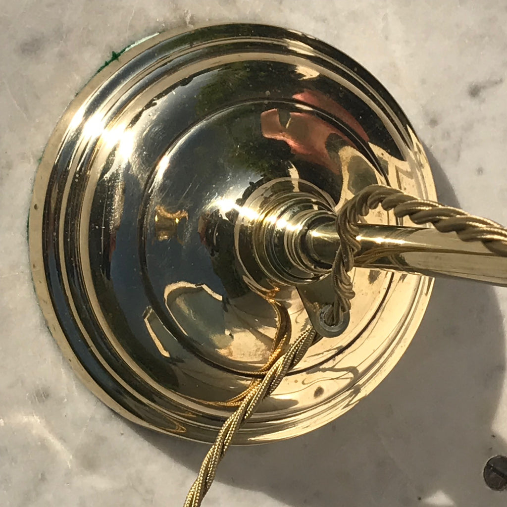 Edwardian Adjustable Brass Desk Lamp - Detail View - 5
