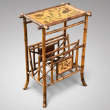 19th Century Bamboo Side Table with Magazine Rack - Main View - 1