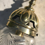 Edwardian Brass & Cut Glass Bombe Pendant Light - Detail View - 3