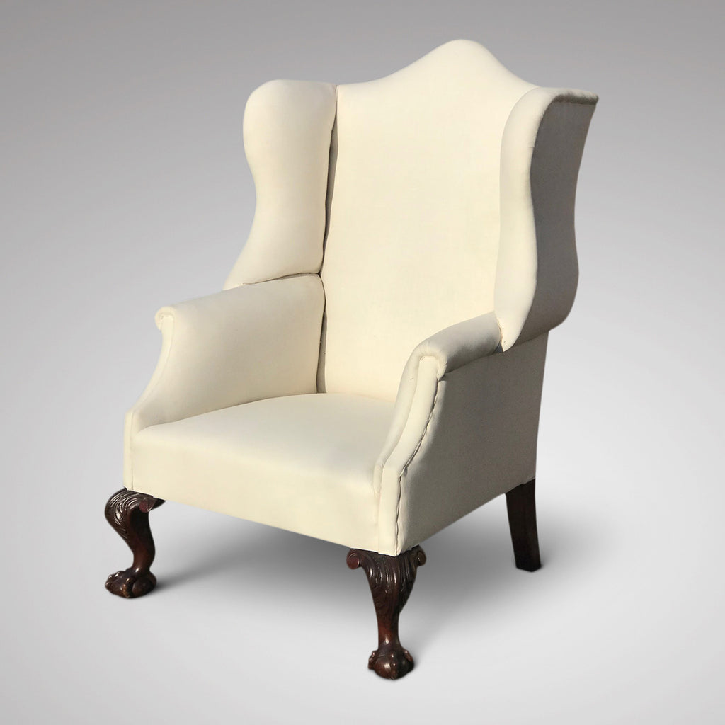 George III Camel Back Armchair - Front and Side View - 1