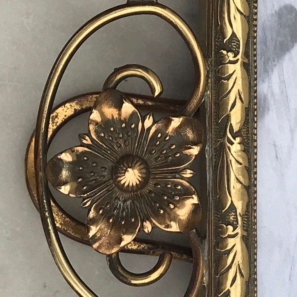 Art Nouveau Brass Photograph Frame - Detail View - 5