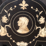 Antique Italian Ebonised & Inlaid Savonarola Chair