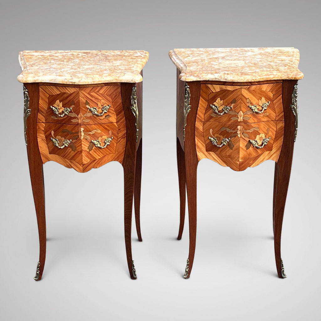 A Stunning Pair of Antique French Bedside Tables - Main View - 1