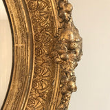 19th Century Oval Gilt Wood Mirror - Detail View - 3