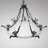 Wrought Iron Chandelier with Rams Head Detailing - Main View - 1