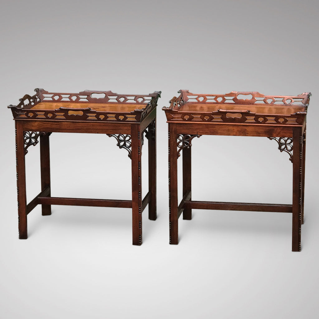 A Pair of Early 20th Century Mahogany Side Tables - Main View - 3