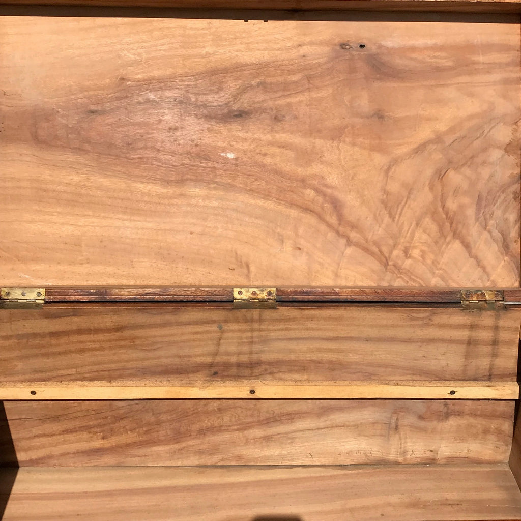 19th Century Camphor Wood Campaign Trunk - Inside View - 6