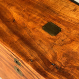 19th Century Camphor Wood Campaign Trunk - Top Detail View - 7