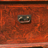 Victorian Red Scumble Painted Blanket Box - Side View - 3