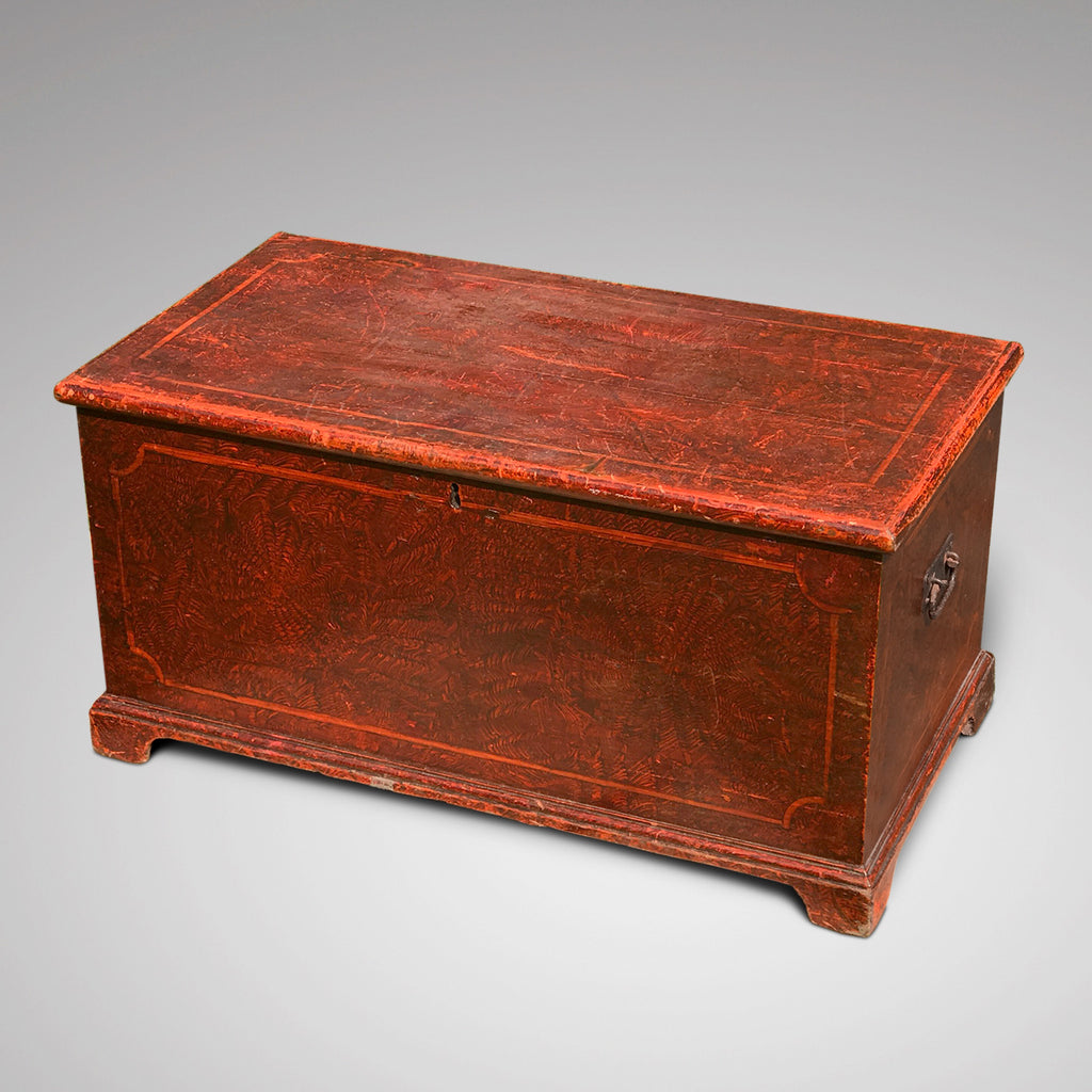 Victorian Red Scumble Painted Blanket Box - Main View - 1