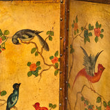 19th Century Painted Leather Screen - Detail View - 4