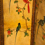 19th Century Painted Leather Screen - Detail View - 5