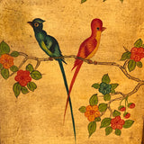 19th Century Painted Leather Screen - Detail View - 11