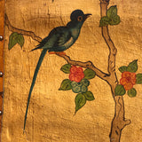 19th Century Painted Leather Screen - Detail View - 12