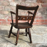 Late 18th Century Welsh Child's Elm & Ash Armchair - Back View - 4
