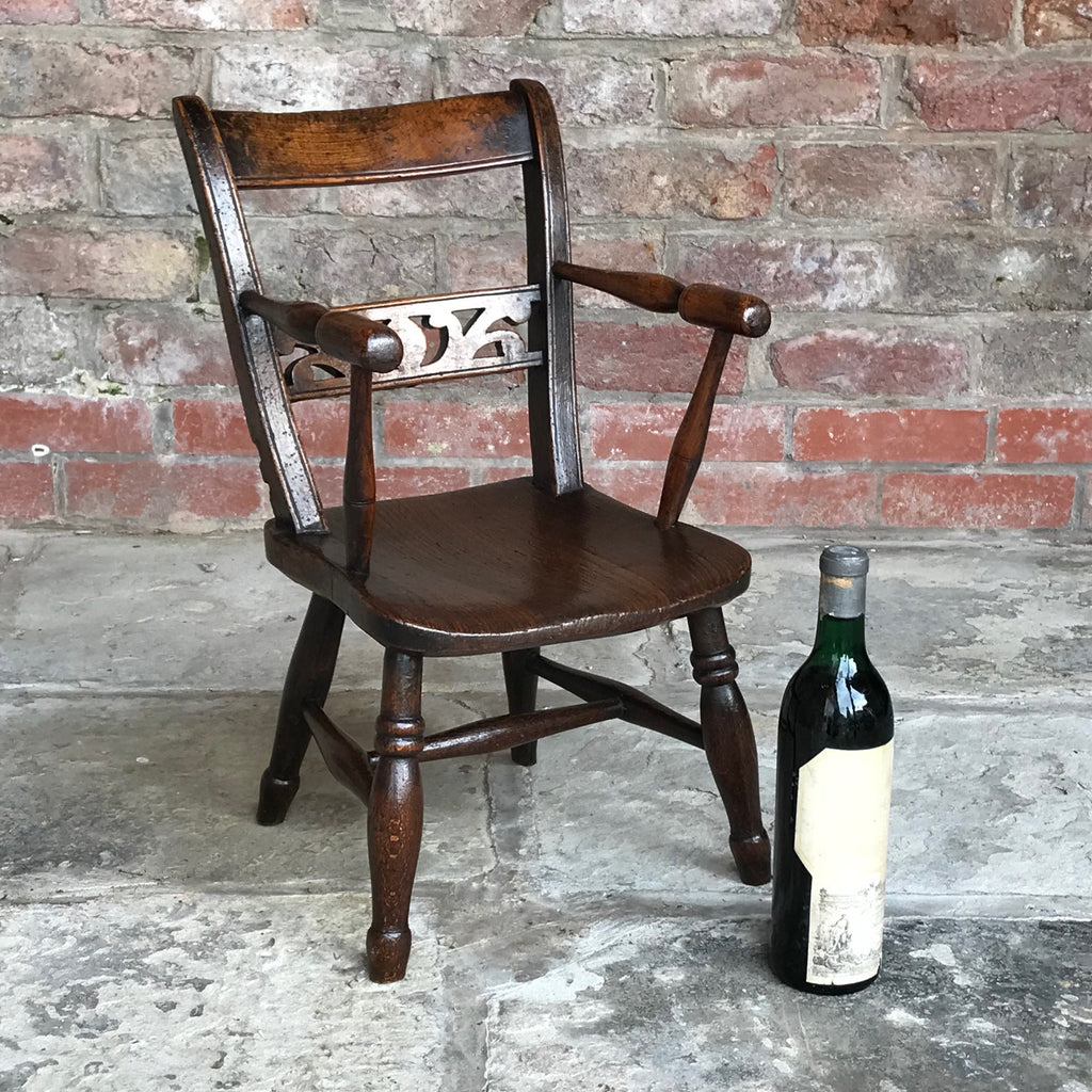 Late 18th Century Welsh Child's Elm & Ash Armchair - Main View - 5