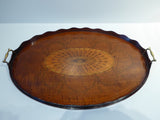A Fine George III Marquetry Oval Tray on Stand - Hobson May Collection - 2