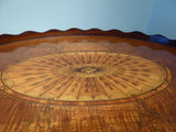 A Fine George III Marquetry Oval Tray on Stand - Hobson May Collection - 3