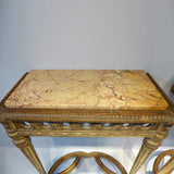 Pair of  Antique Giltwood Tables - Top Detail view - 4