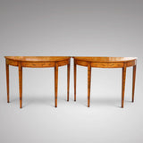 Pair of Edwardian Demi Lune Tables - Hobson May Collection - 1