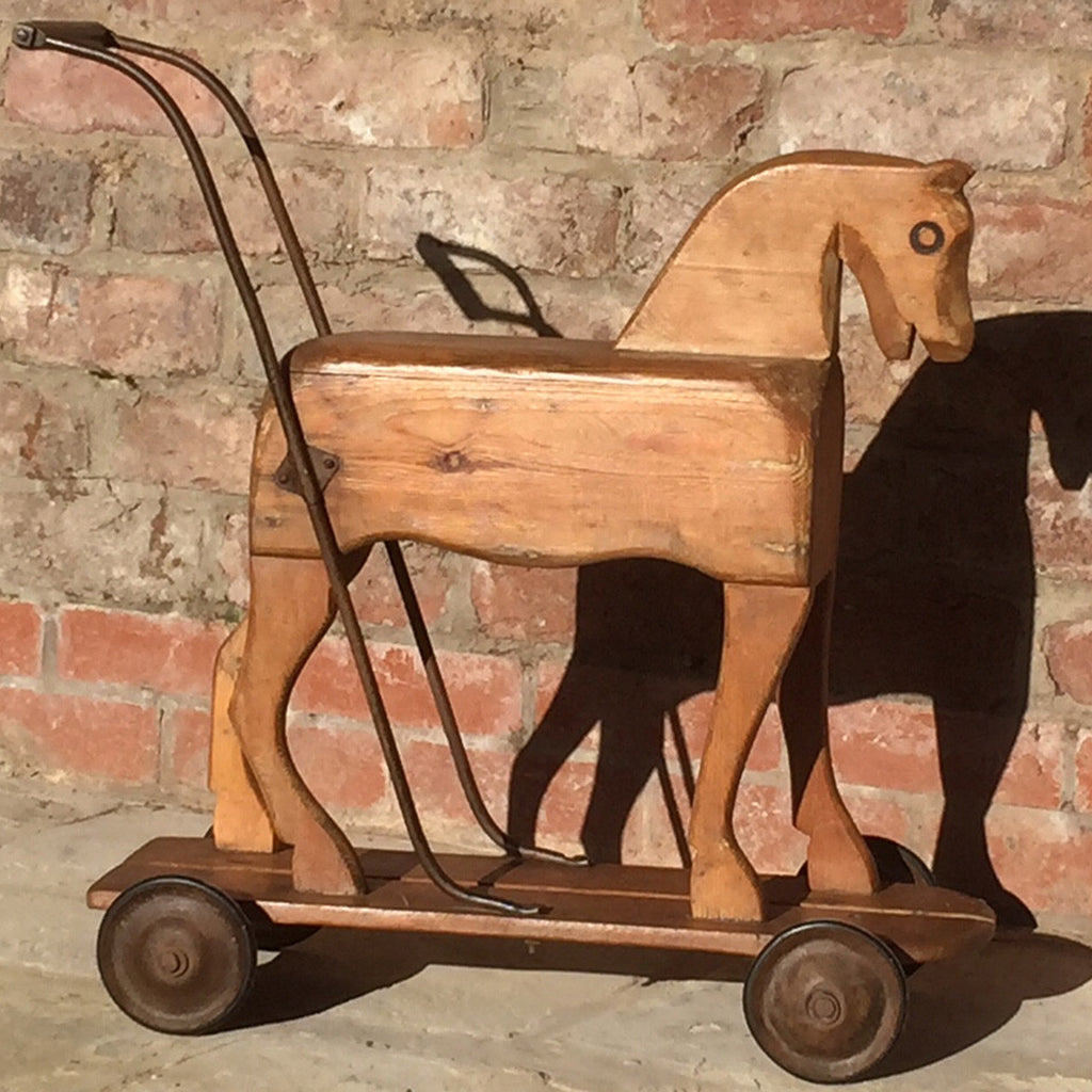 Victorian Pine Toy Horse - Side View One