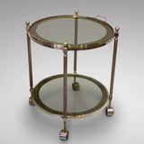 Vintage Brass Drinks Trolley/Bar Cart - Front View One