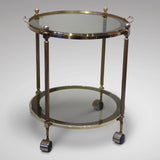 Vintage Brass Drinks Trolley/Bar cart - Front View Two