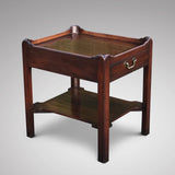 Pair of Two Tier Mahogany Tray Top Lamp Tables - Side View - 3