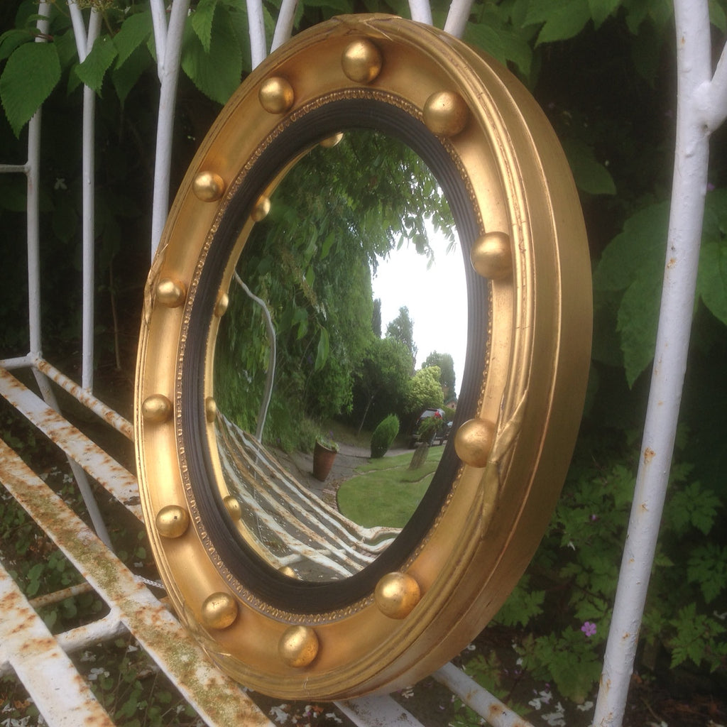 Late 19th Century Convex Mirror - View of unedited glass - 1